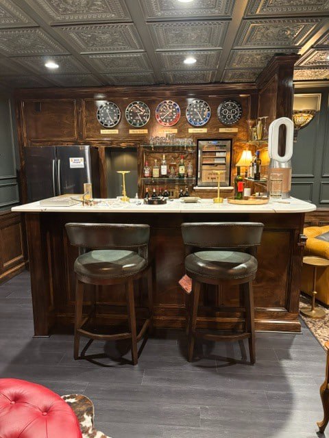 Bar wall finish before install, Greensboro, NC
